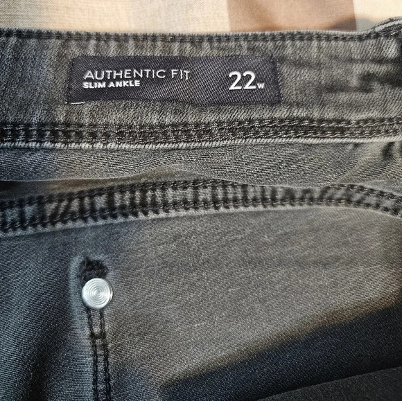 J. Jill Denim Authentic Fit Slim Ankle Women's Plus Size 22W Jeans Gray Stretch - Picture 9 of 10